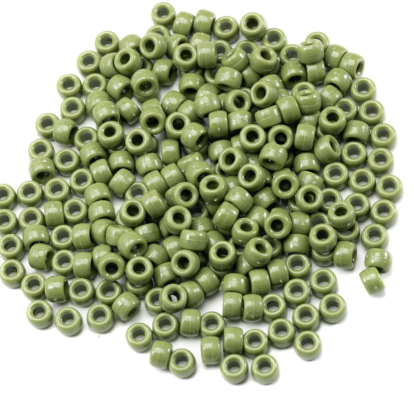 1000 Pieces Acrylic Pony Beads 6x9mm Bulk for Bracelet Necklace Jewelry Making Earring Hair Braiding Kandi Beads