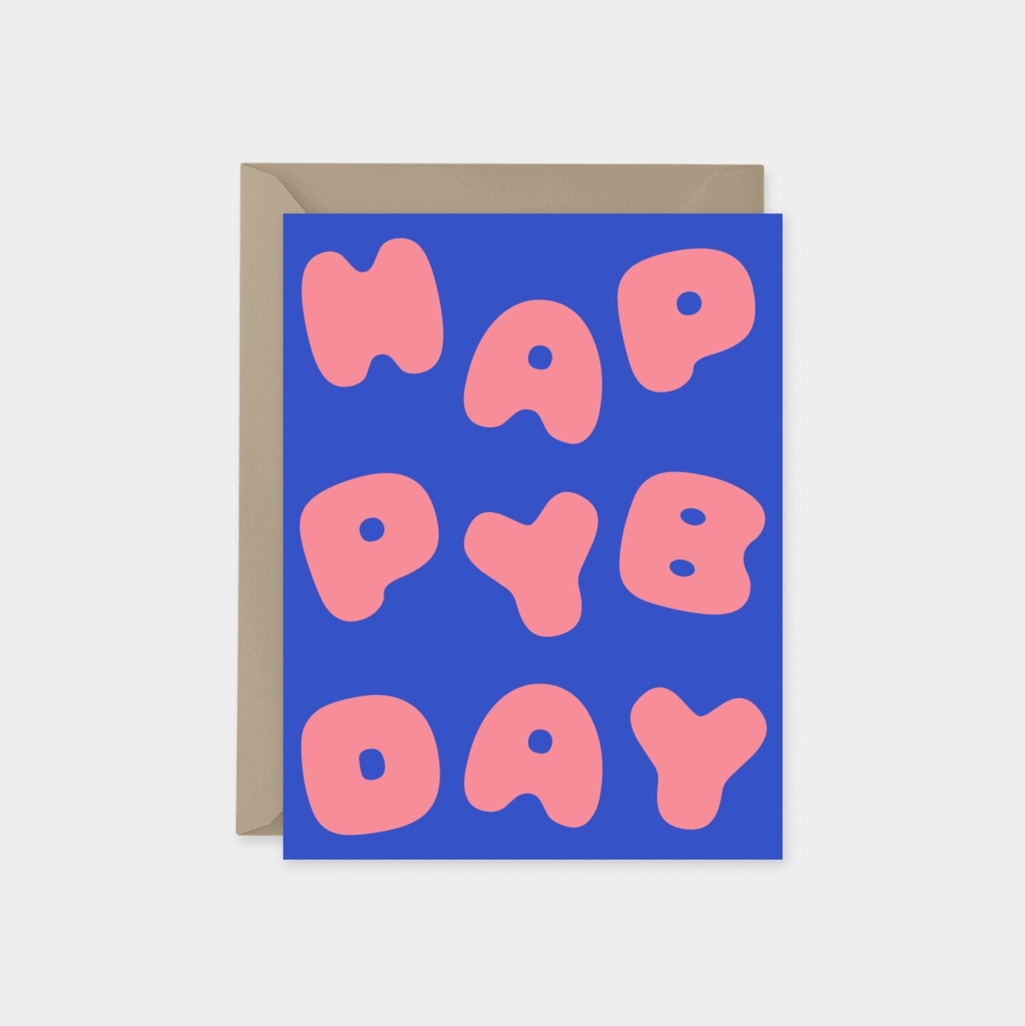 Happy Birthday Puffy Typography Card,