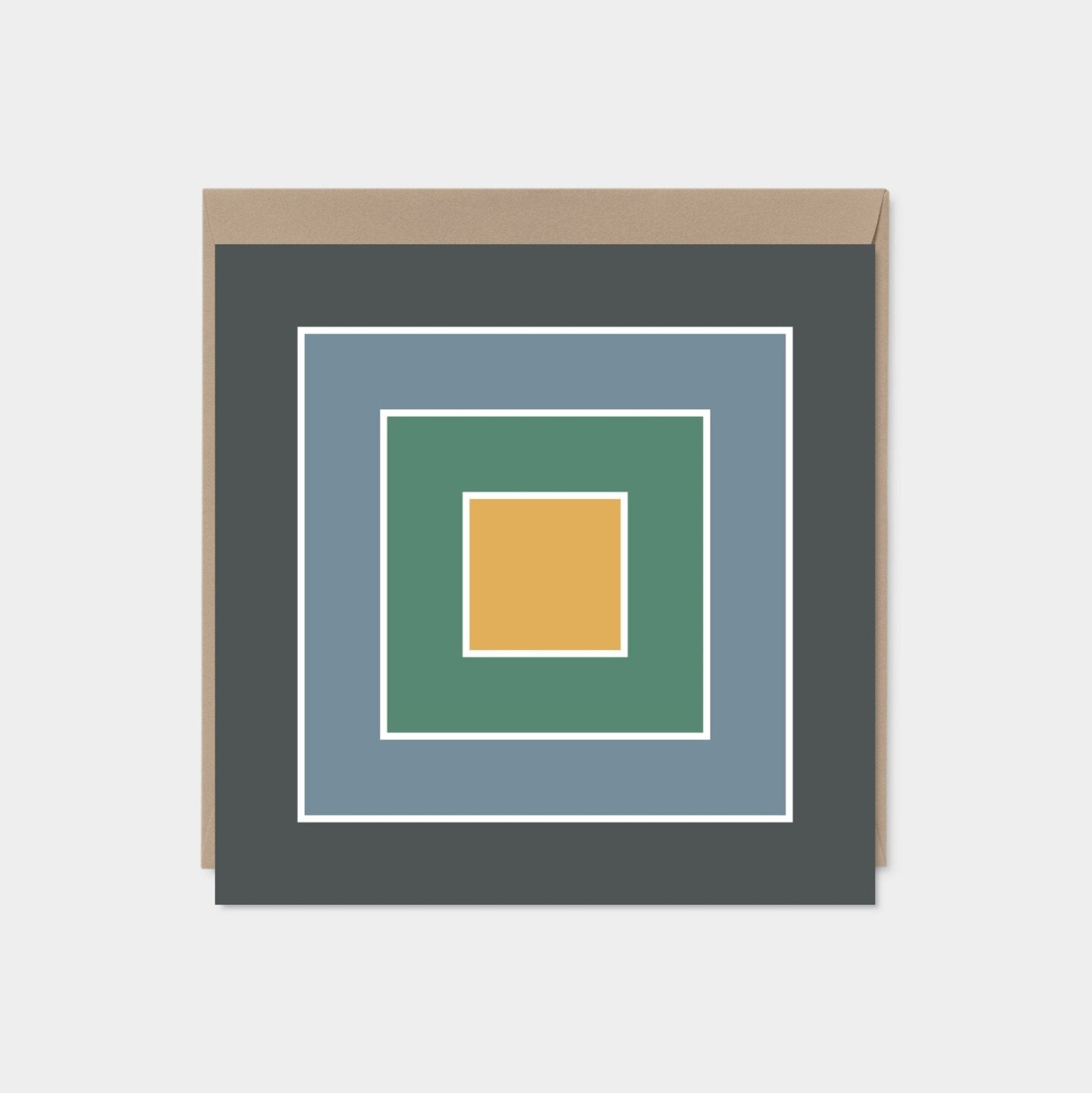 Color Block Square Card IV, Modern Art