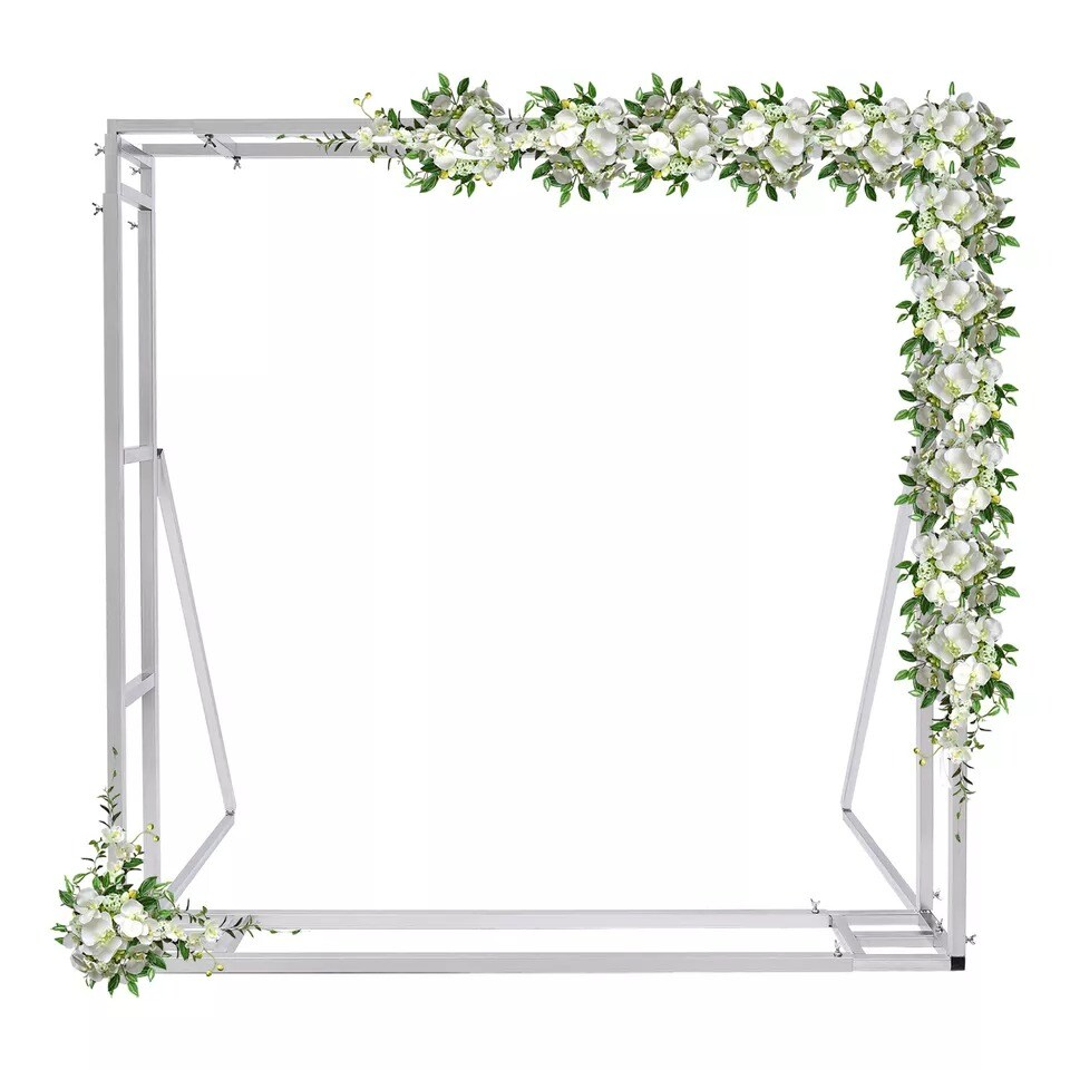 9.8ft Windproof Wedding Ceremony Backdrop Stand Kit Height Adjustable Heavy Duty