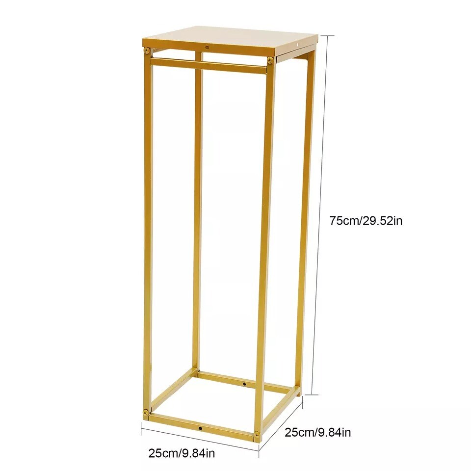 Flower Stand Floor Vase Centerpiece Wedding Column Backdrop Display Rack Gold