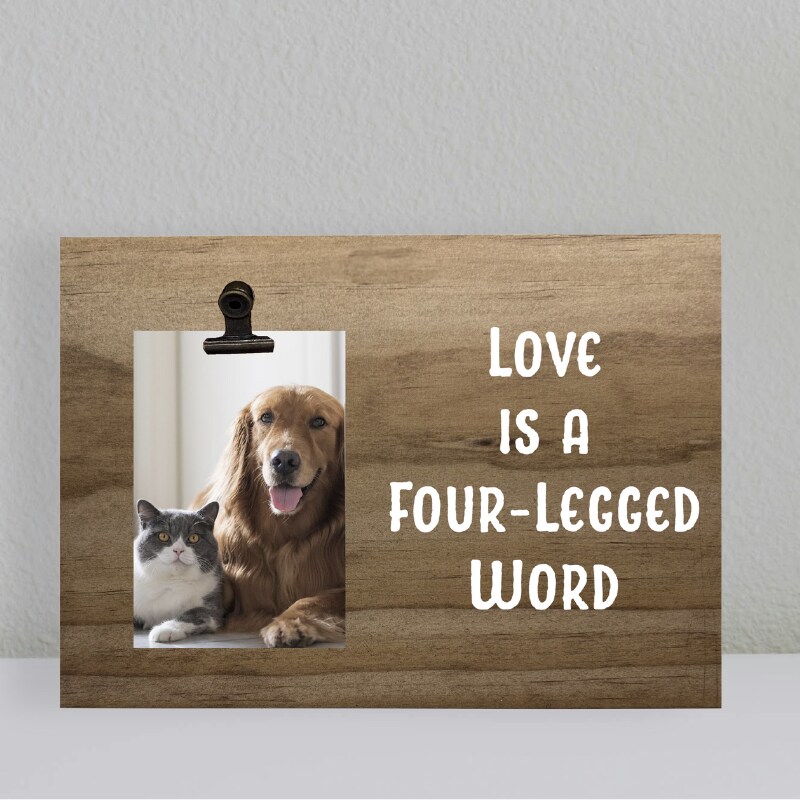Decorative Wood Clip Pet Photo Frames