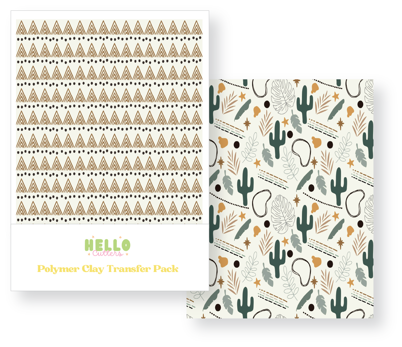 4 Pcs Polymer Clay Transfers for Jewelry Making