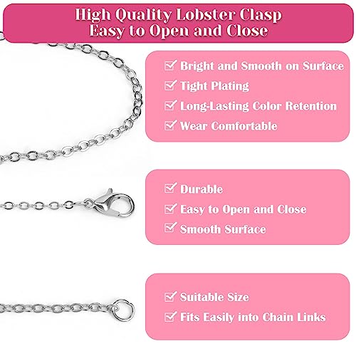 60 FT Chains for Jewelry Making, Jewelry Making Chains for Necklace with Pliers, Open Jump Rings and Lobster Clasps for Making Jewelry DIY Necklace Bracelet Anklet, 6Colors 2mm