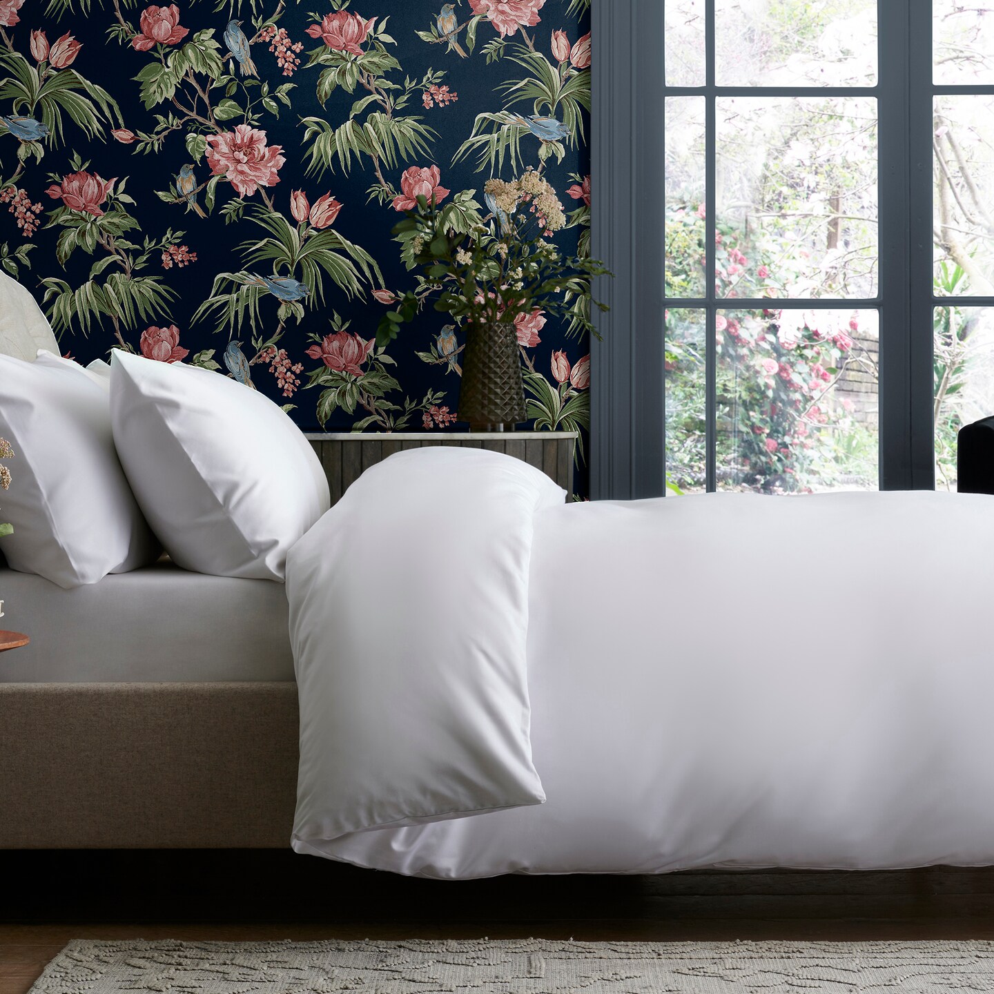 NEXT Birds and Blooms Navy Wallpaper