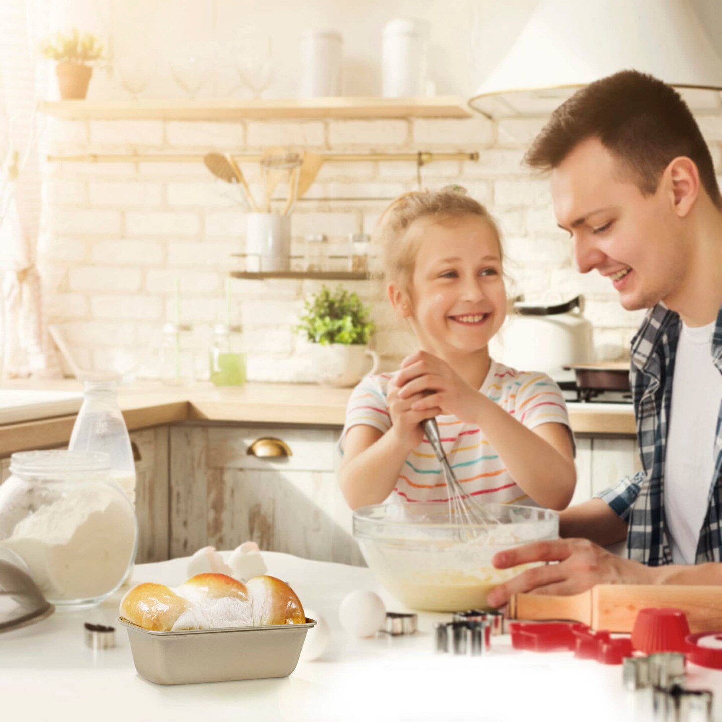 6 Pieces Mini Loaf Pans, Non-Stick Baking Bread Pan, Carbon Steel Bakeware