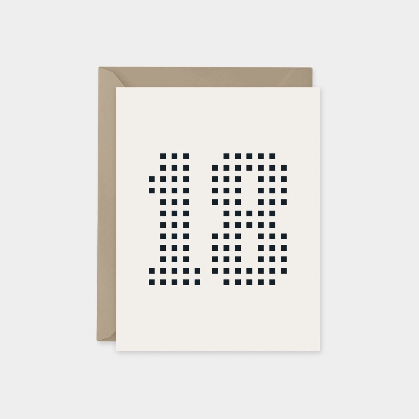 Birthday Age Card, Square Grid Number