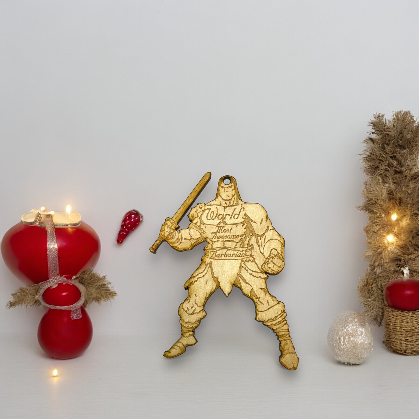 Worlds most Awesome Barbarian - Ornament Worlds most Awesome Barbarian - Ornament