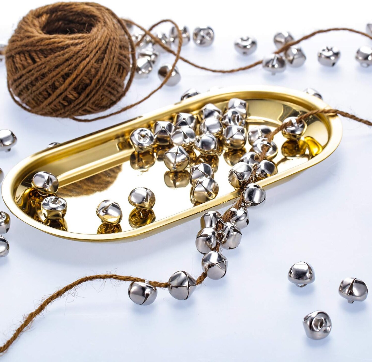 Jingle Bells for Craft, 300 Pieces Bulk DIY Christmas Bells for Decoration, Home Decoration