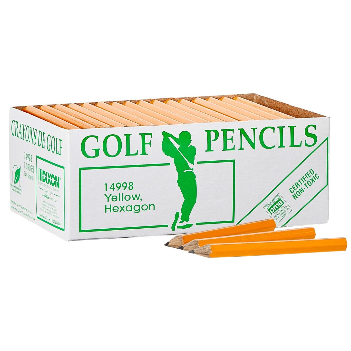 Golf/Compass Pencils, 3.5&#x22;, Box of 144