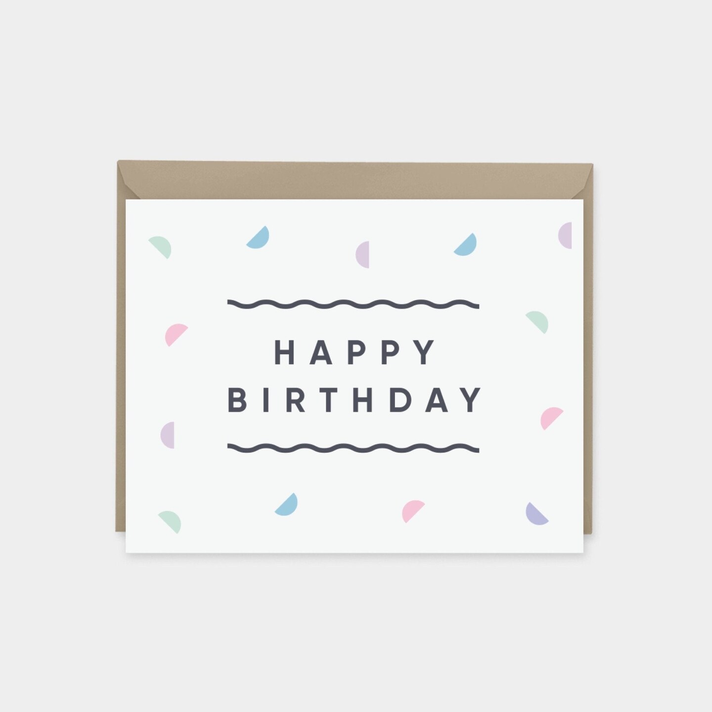 Modern Confetti &#x22;Happy Birthday&#x22; Card