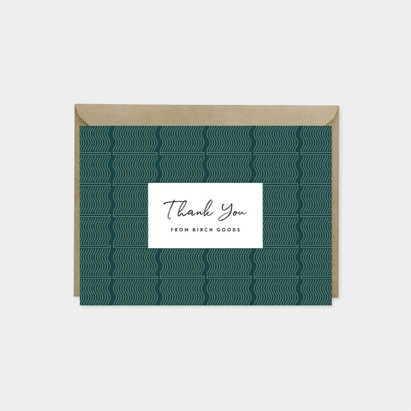 Fine Line Deco Pattern Thank You Card