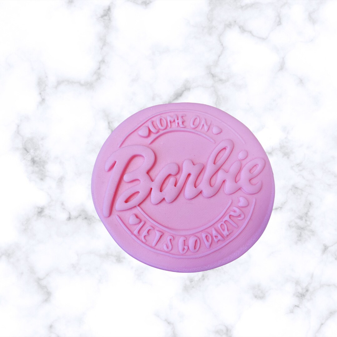 Come on Barbie Silicone Mold cookie cutter and embosser