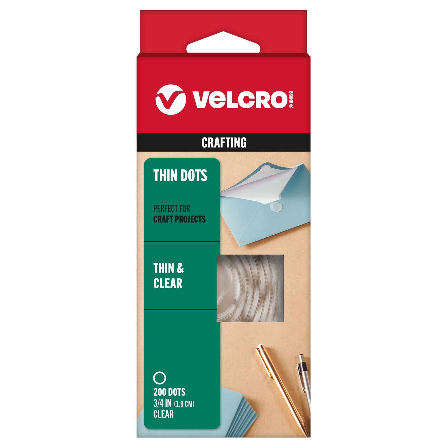 VELCRO(R) Brand Sticky Back Coins .75&#x22; 200/Pkg-Clear