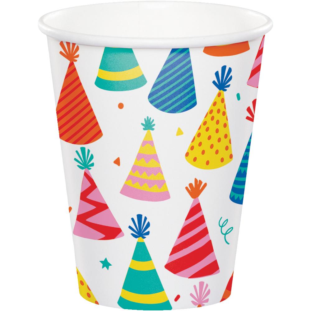 Hats Off Birthday Hot/Cold Cup 9oz. (8 per Pkg)