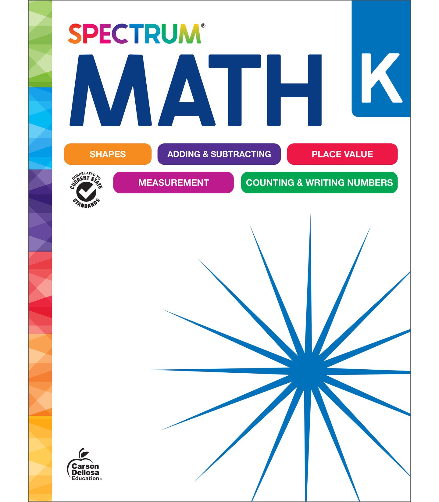 Spectrum Math Kindergarten Workbooks, Activity Book for Kids Ages 5-6 Covering Addition, Subtraction, Place Value, Shapes, Counting, and More, Mathematics Classroom or Homeschool Curriculum