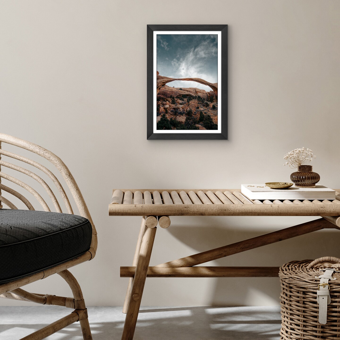 Americanflat Picture Frame with Wide Molding with Mat - Modern Wide Picture Frame - Plexiglass Cover - Hanging Hardware - Includes Easel