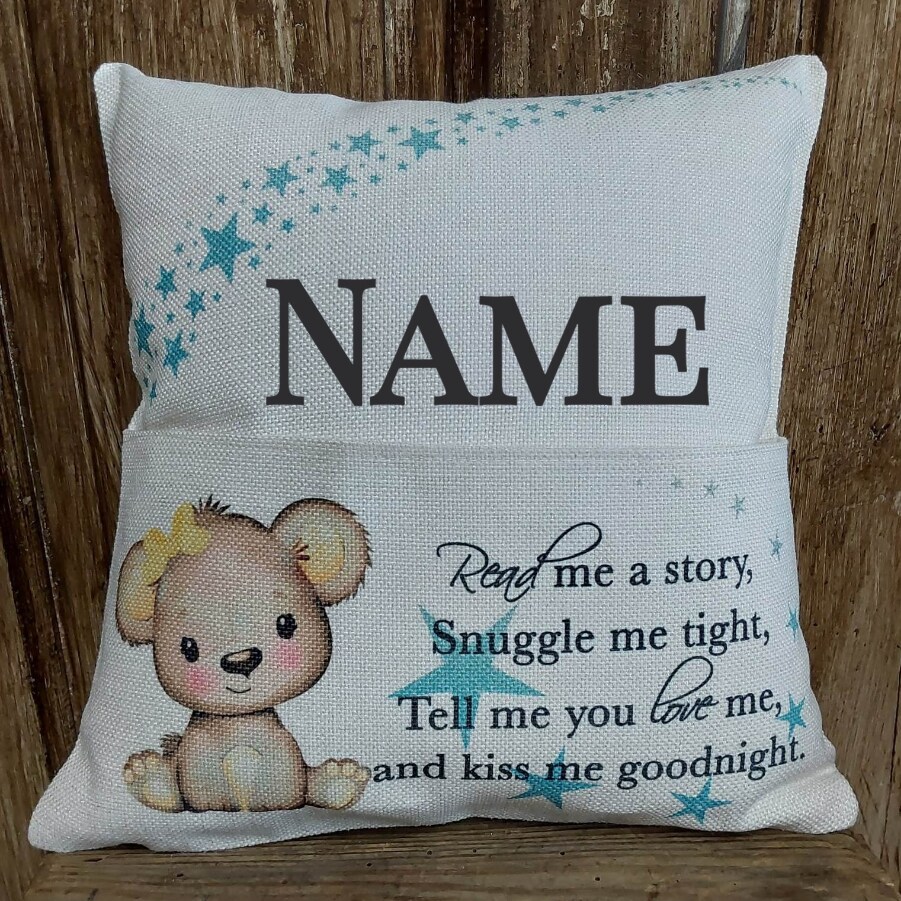 Baby Bear Custom Pocket Pillow, Baby Shower Gift, Toddler Gift product 2