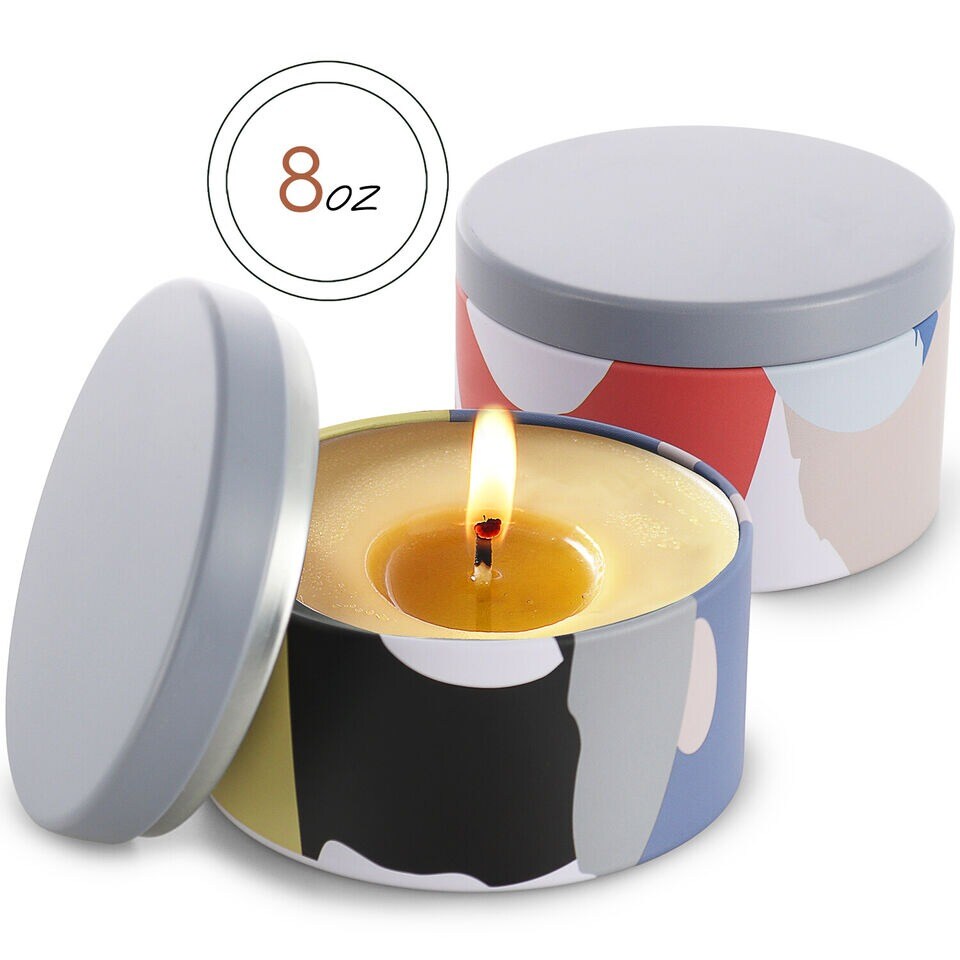 Candle Making Metal Jars Storage Containers Lids and Stickers