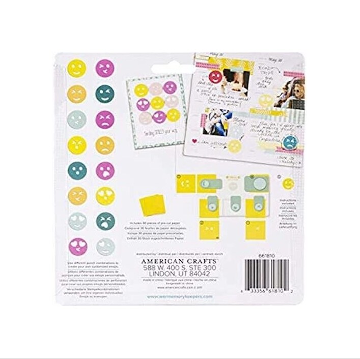 American Crafts TOOL - We R Memory Keepers - EMOJI PUNCH BOARD 661810