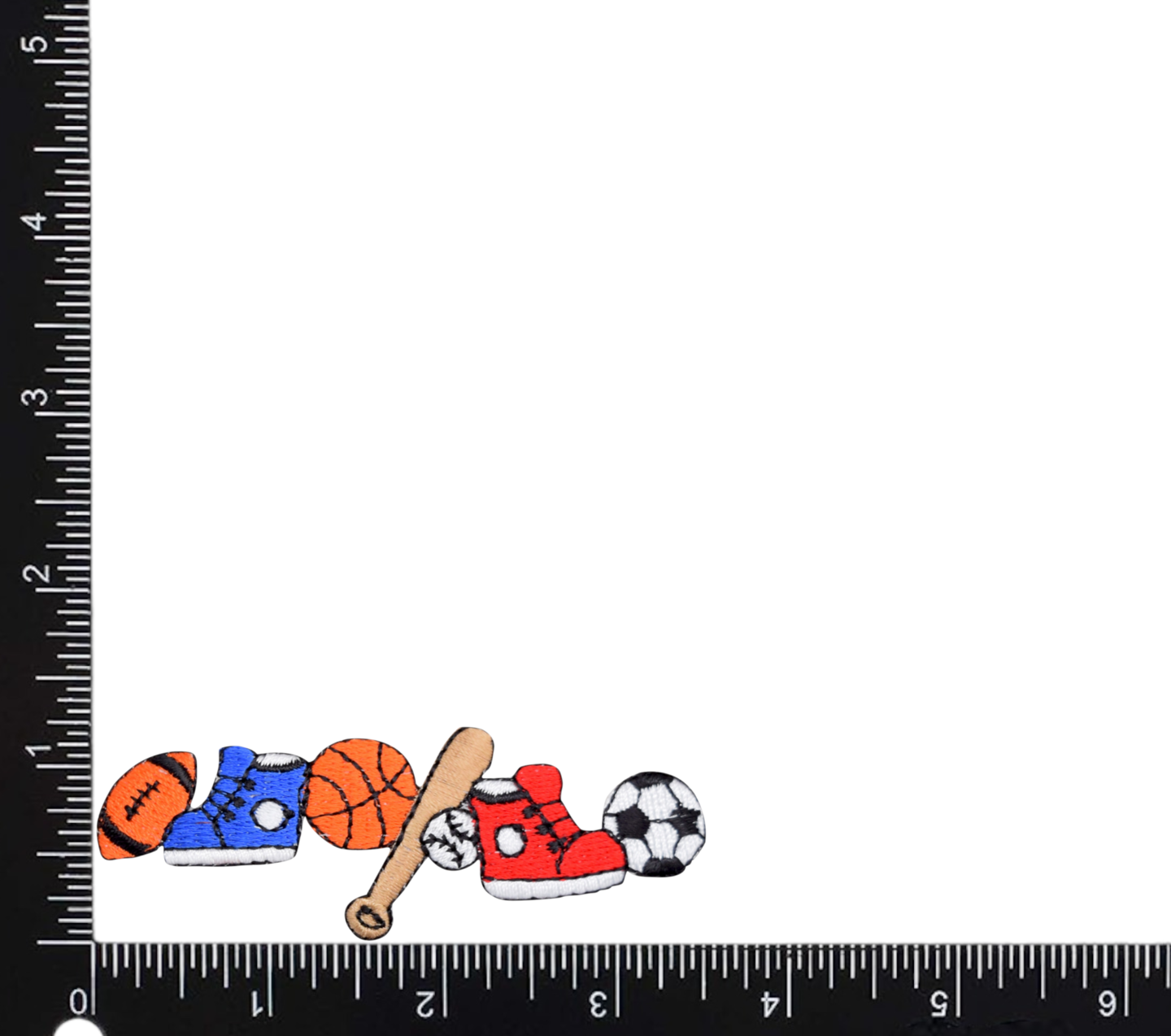 Sports Ball Strip, Embroidered, Iron on Patch