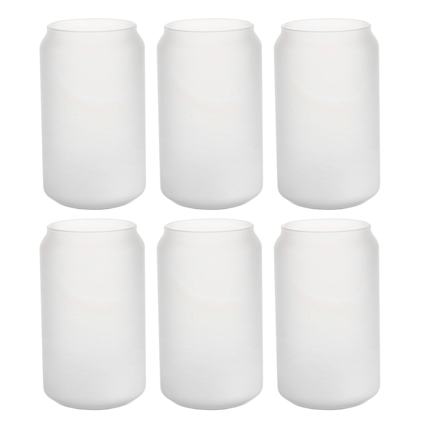 Craft Express 6 Pack 20oz Frosted Glass Sublimation Tumblers