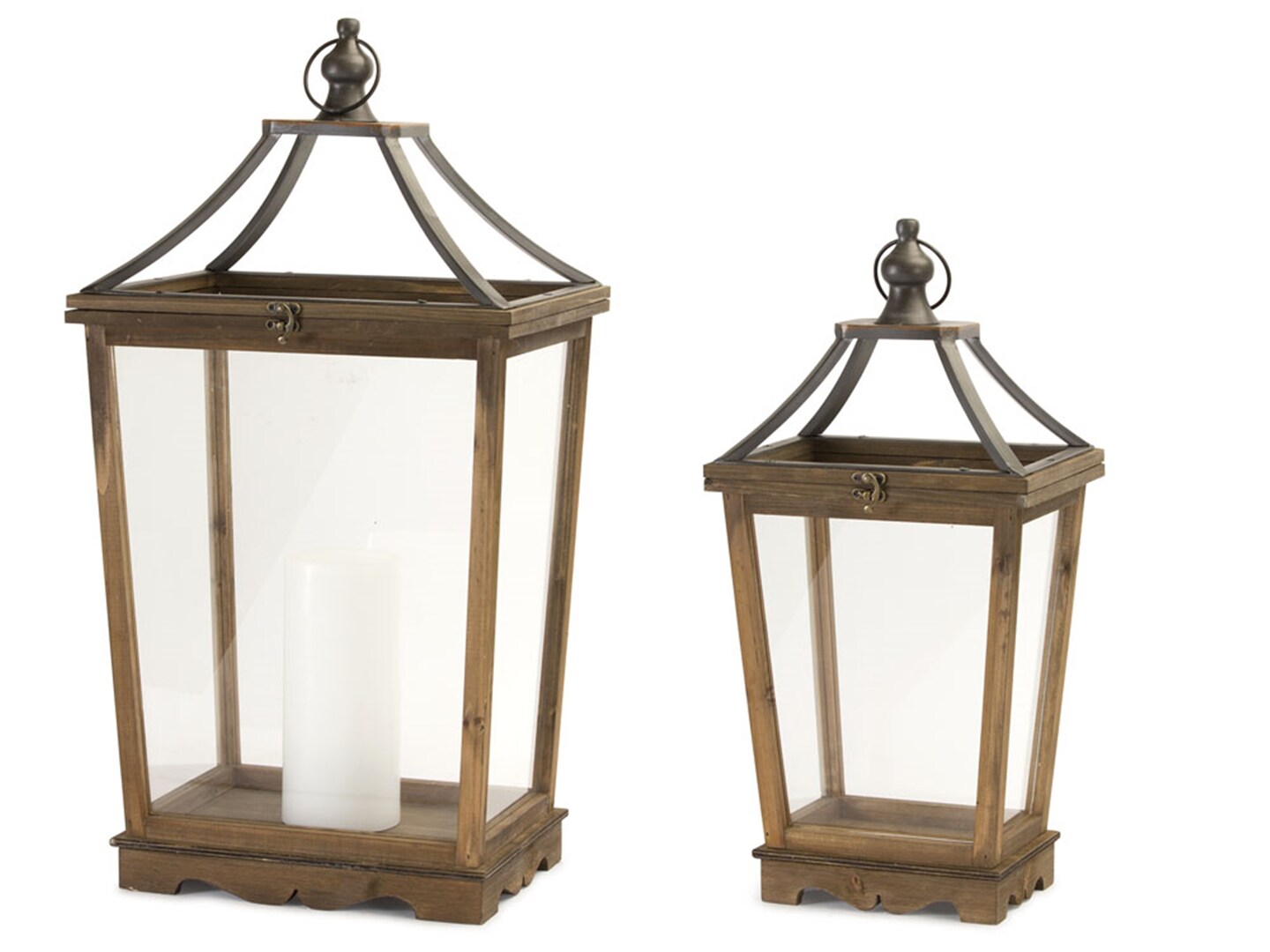 Wooden Lantern (Set of 2)