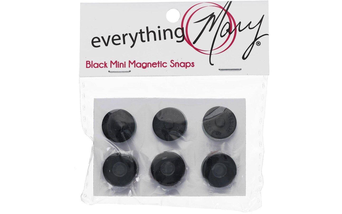 Mini Magnetic Snaps, Black
