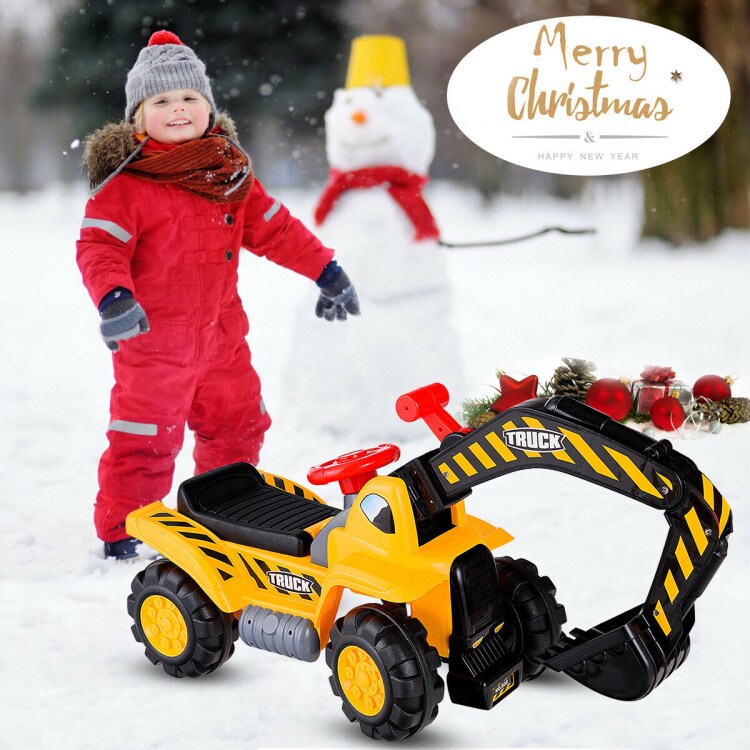 Outdoor Kids Ride On Construction Excavator with Safety Helmet