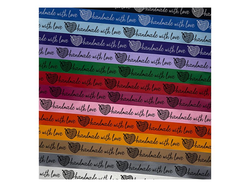 Crochet Handmade with Love Satin Ribbon for Bows Gift Wrapping - 1&#x22; - 3 Yards