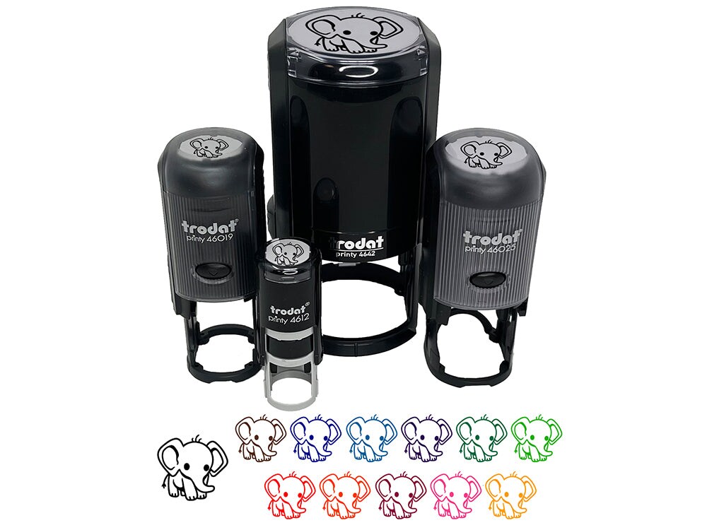 Cute Baby Elephant Self-Inking Rubber Stamp for Stamping Crafting Planners