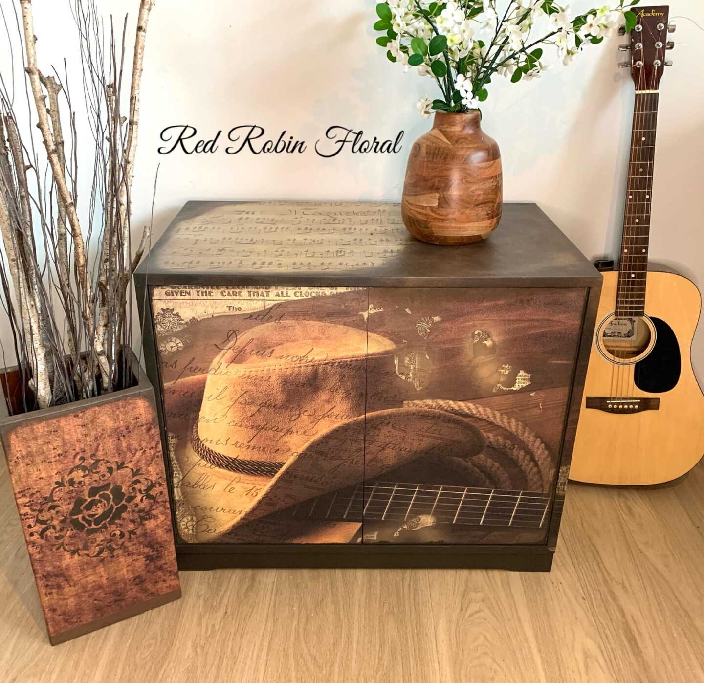 Birdseye Maple Wood Finish -  Decoupage and Mixed Media Paper
