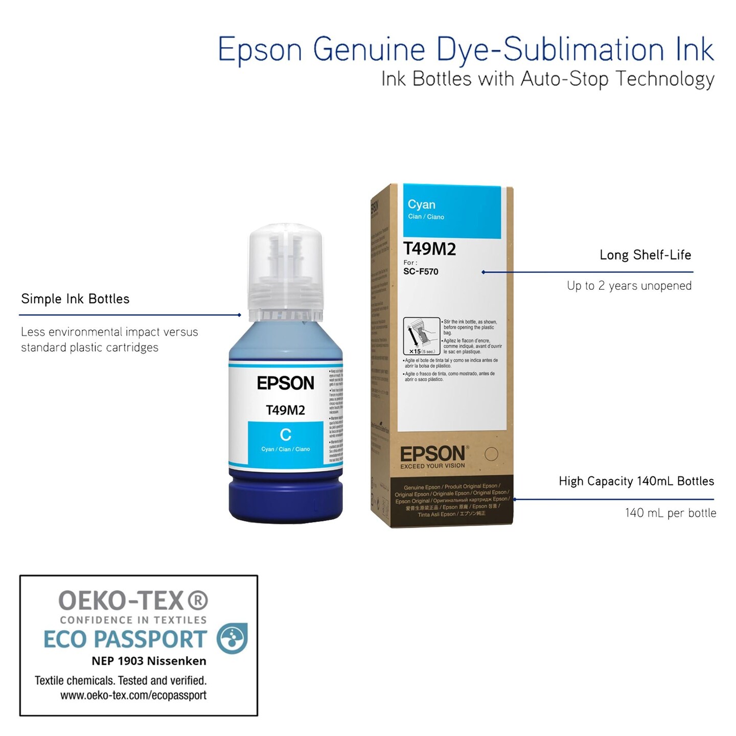 Epson SureColor 4 Pack Ink Set &#x26; Tank for Epson F570