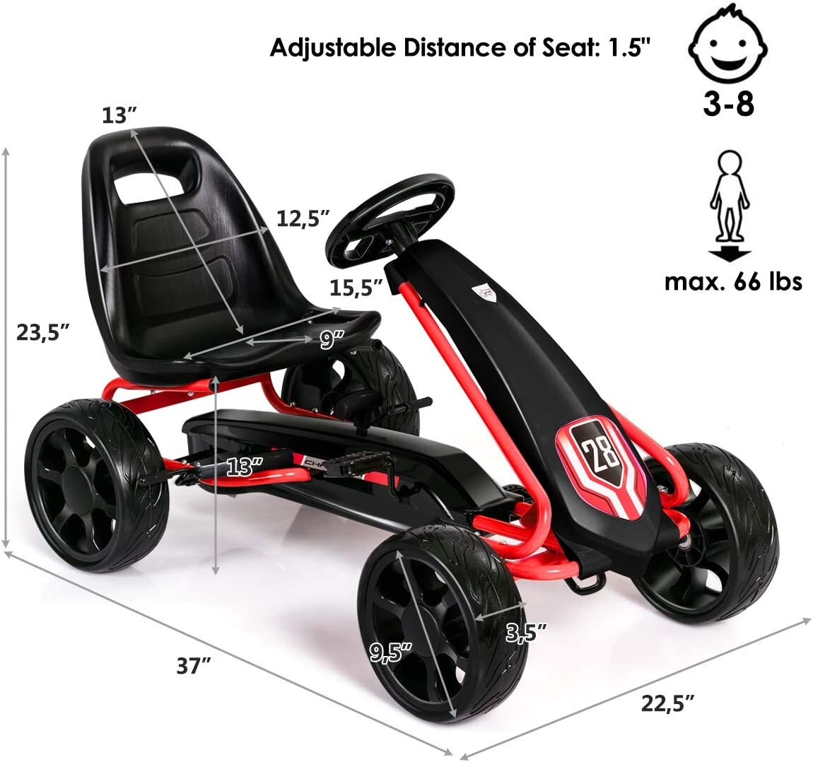 Kids Ride On Toys Pedal Powered Go Kart Pedal Car