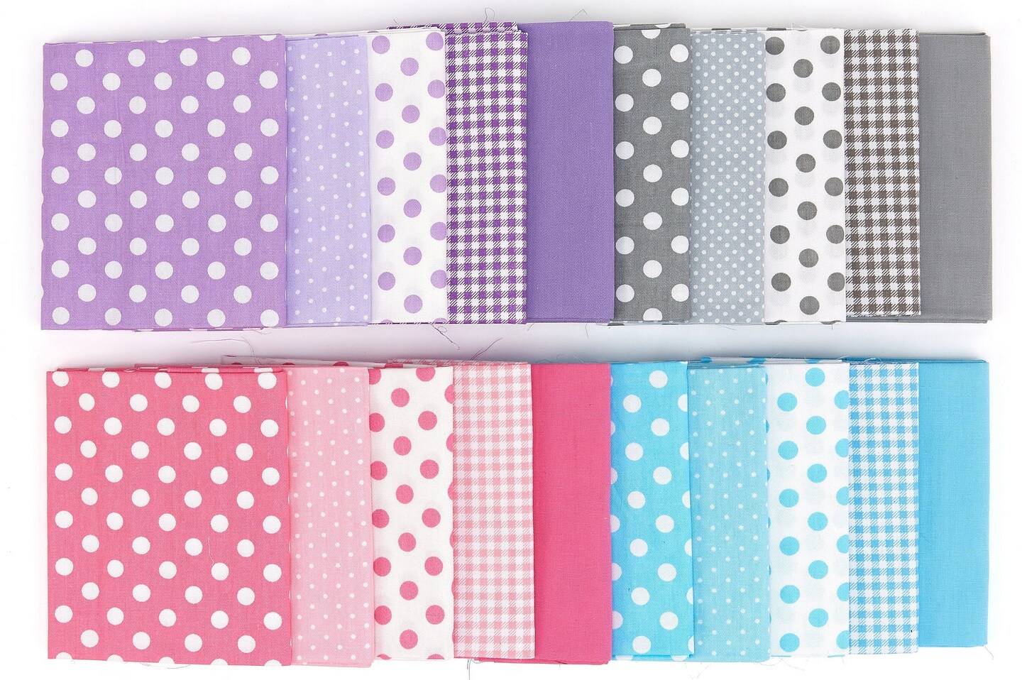 20 Fat Quarter Bundle -100% Cotton | Basic Mix Design - 20 pcs - baby's Colors - 5 Patterns | Quilting & Crafting Fabric | Special Gift Set