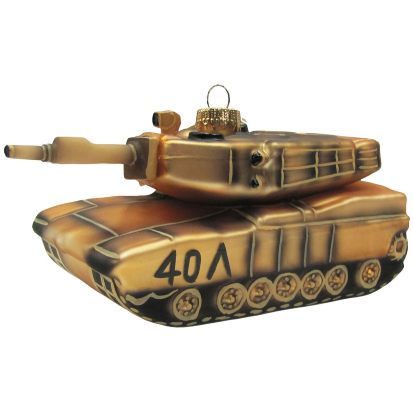 Christmas by Krebs 5.75" Brown and Black Army Tank Christmas Ornament