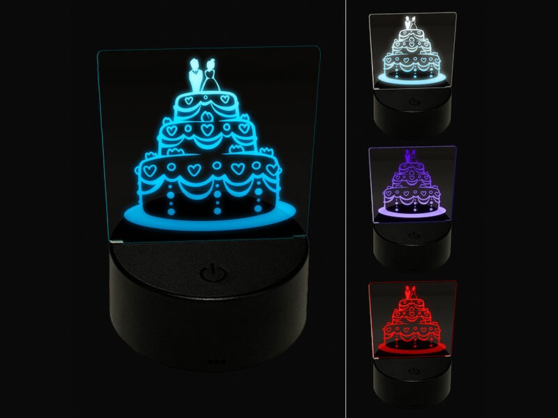 5 Tier Wedding Cake Stand With LED Lights – CraftsCentral.net