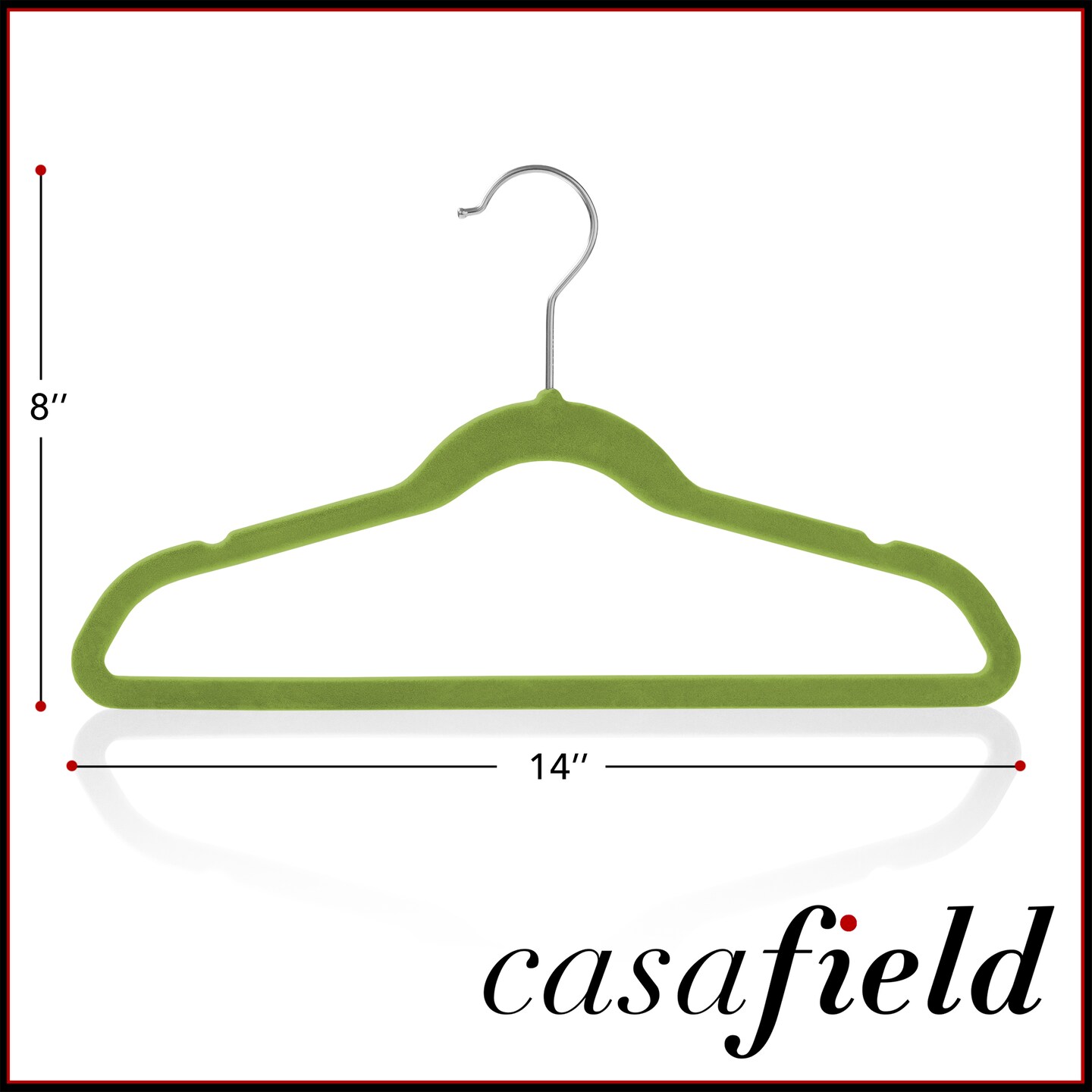 Casafield 50 Velvet Kid&#x27;s Hangers - 14&#x22; Size for Children&#x27;s Clothes