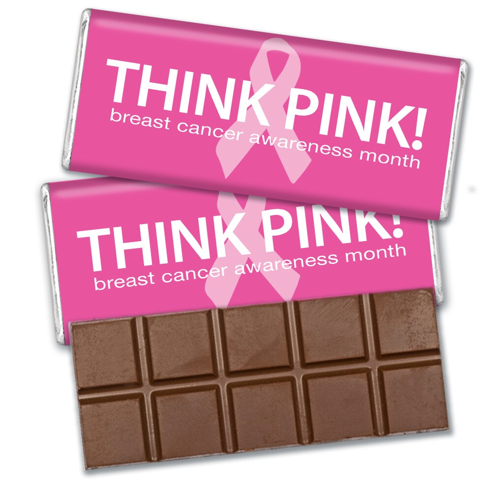 Breast Cancer Awareness Candy Favors Belgian Chocolate Bars