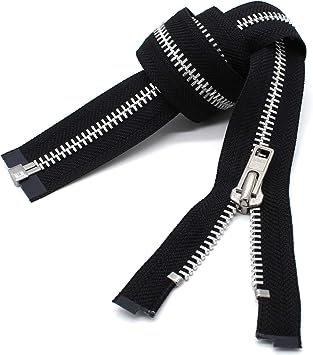 YKK 19" Jacket Zipper (Special Custom) YKK #8 Extra Heavy Duty Aluminum Separating ~ Color Black (1 Zipper/Pack)