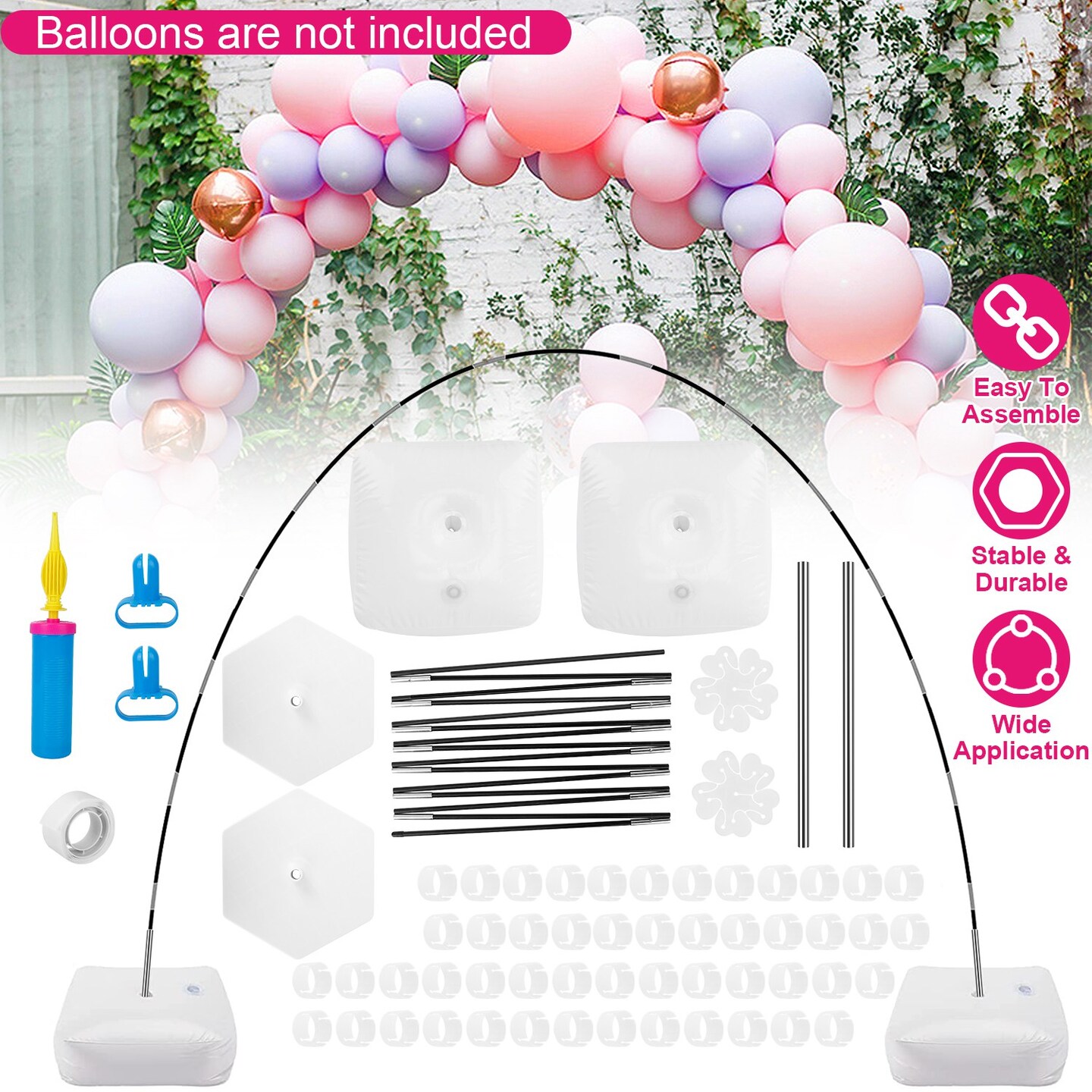 Eggracks By Global Phoenix Balloon Arch Stand Kit Adjustable Background Balloon Frame Stand Set