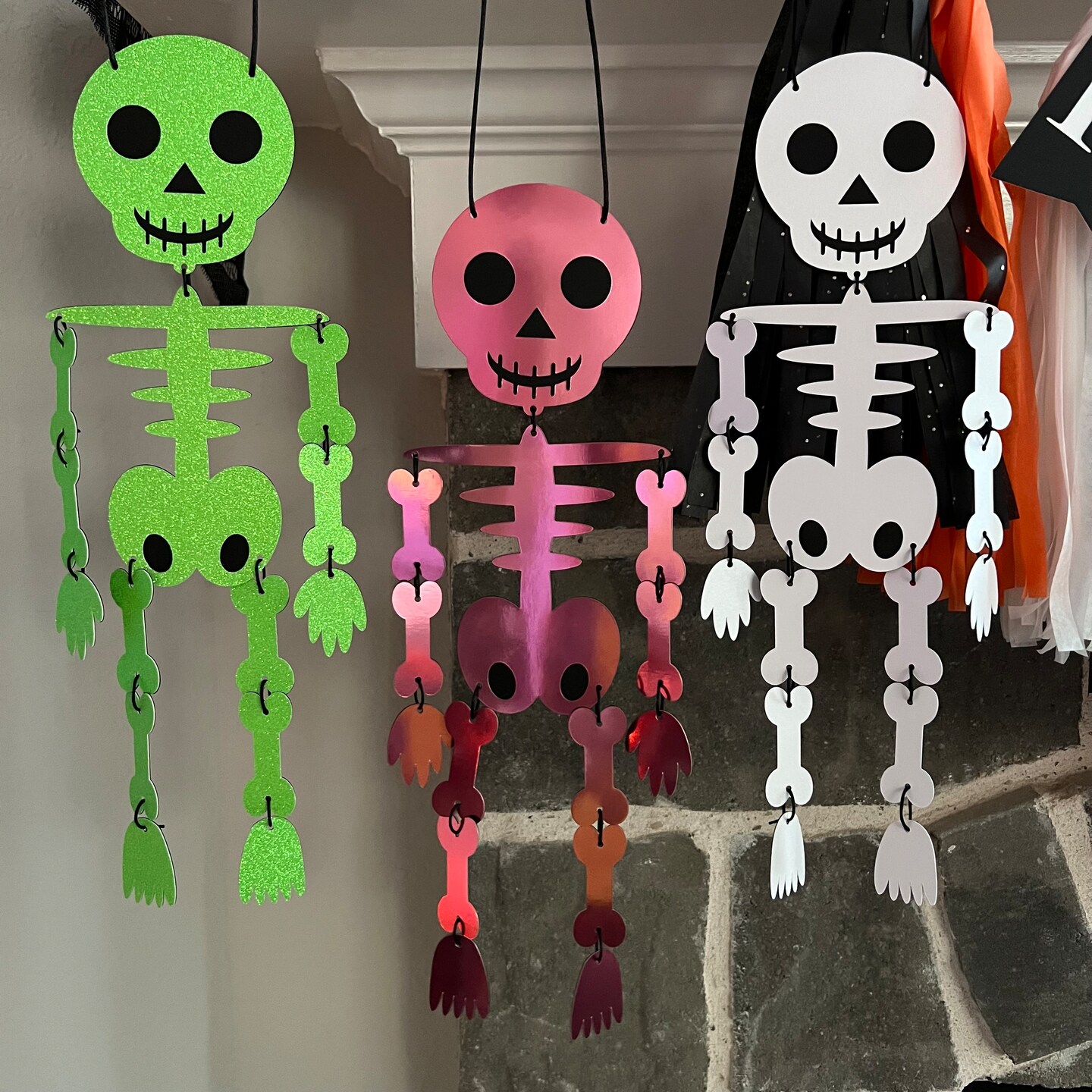 Skeleton Wall Hanging - 16 Inches Tall - Halloween Party - Fall Festival -  Cute Halloween - Paper Decor | MakerPlace by Michaels, image size:1080x1080