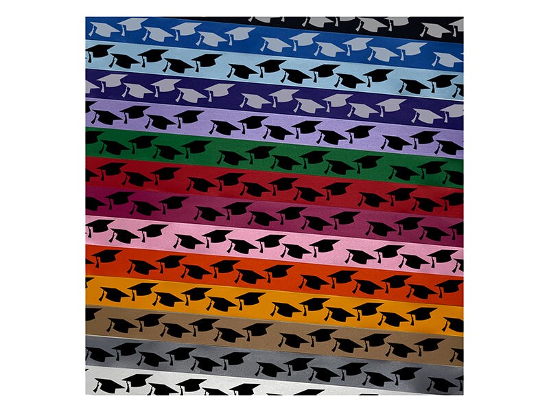 Graduation Caps School College Satin Ribbon for Bows Gift Wrapping - 1&#x22; - 3 Yards