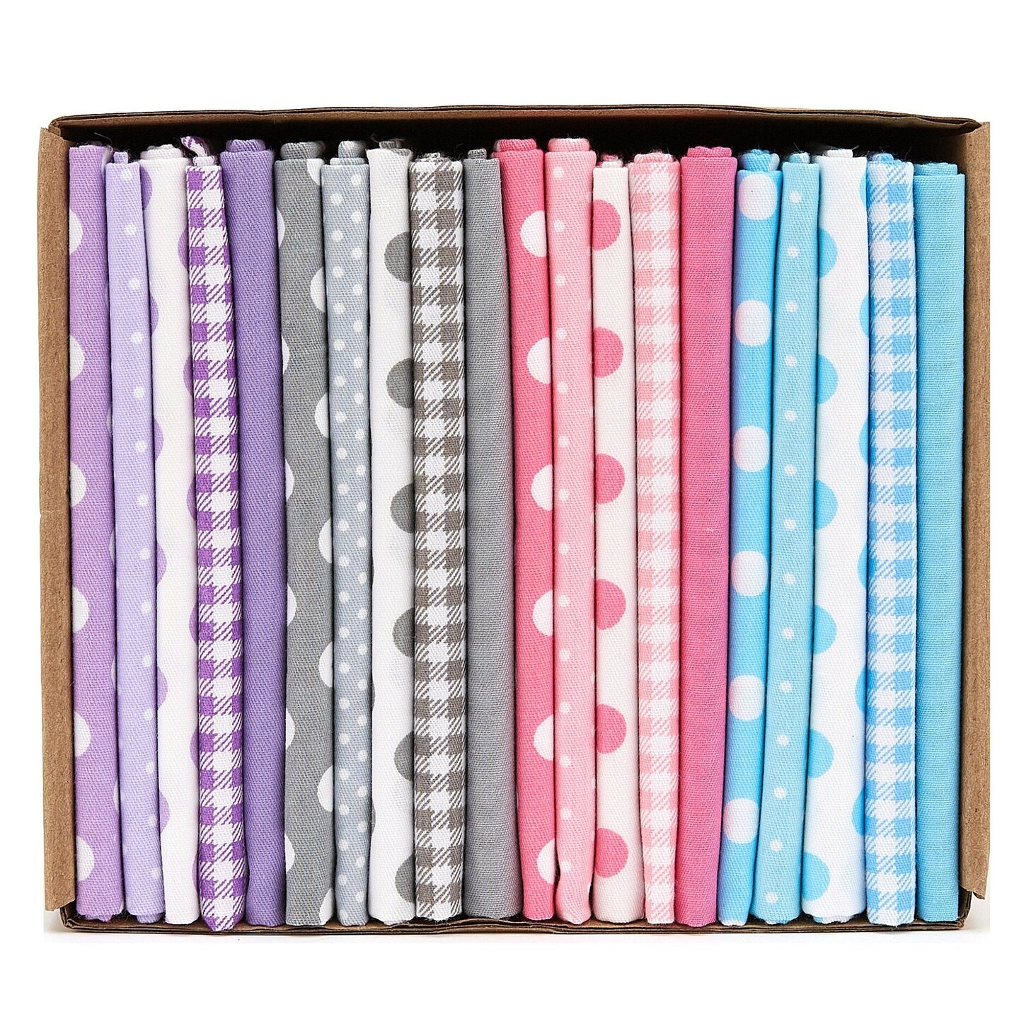 20 Fat Quarter Bundle -100% Cotton | Basic Mix Design - 20 pcs - baby's Colors - 5 Patterns | Quilting & Crafting Fabric | Special Gift Set