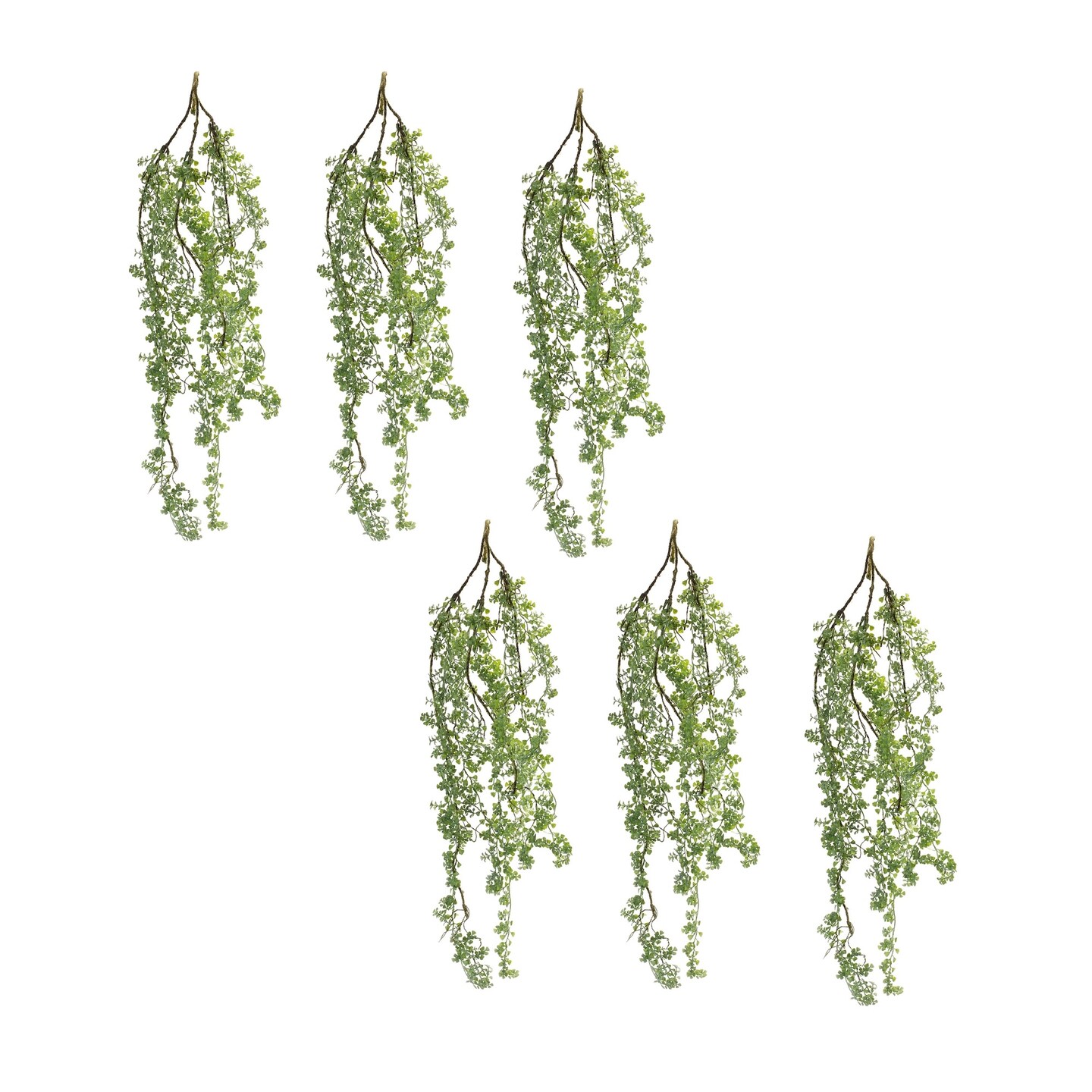 Melrose Set of 6 Hanging Mini Leaf Artificial Vines 33”