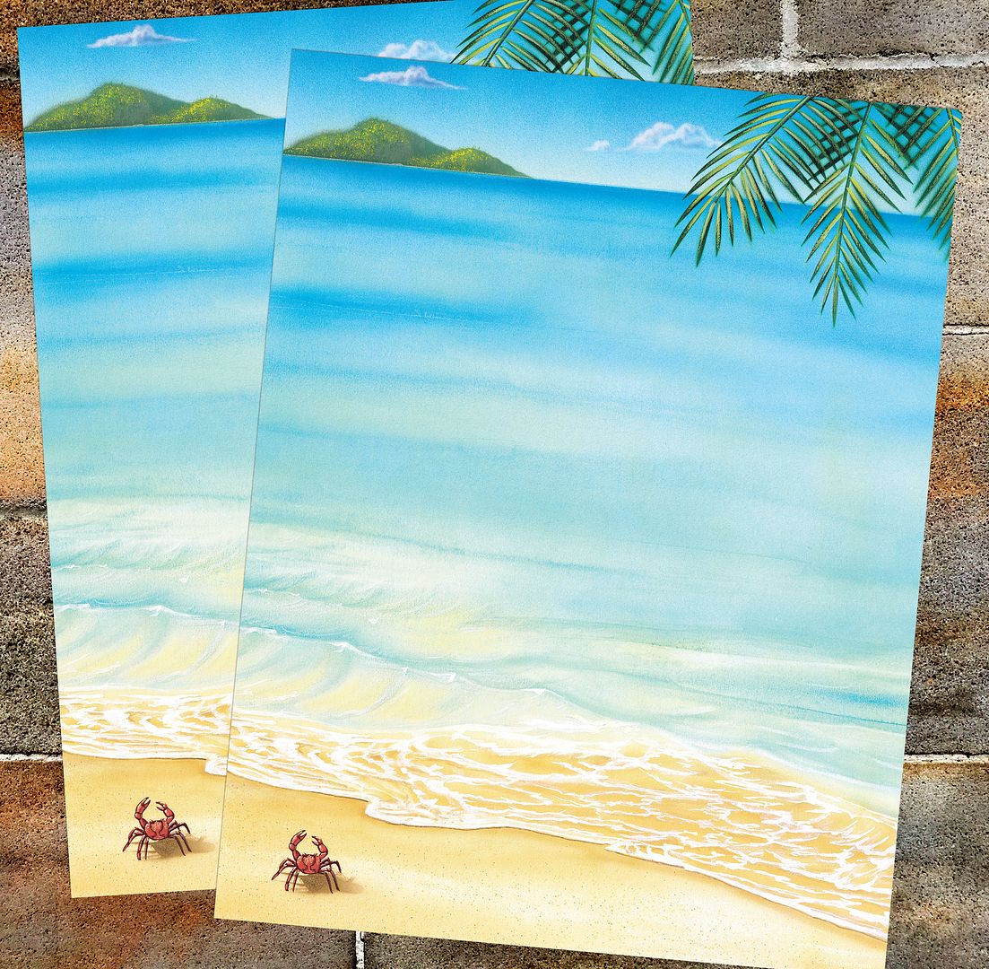 Great Papers! Tropical Stationery Letterhead, 8.5&#x22; x 11&#x22;, Inkjet and Laser Printer Compatible, 80 count