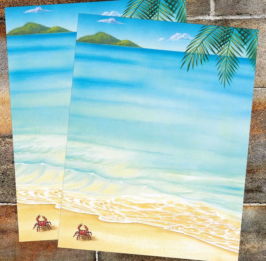 Great Papers! Tropical Stationery Letterhead, 8.5" x 11", Inkjet and Laser Printer Compatible, 80 count