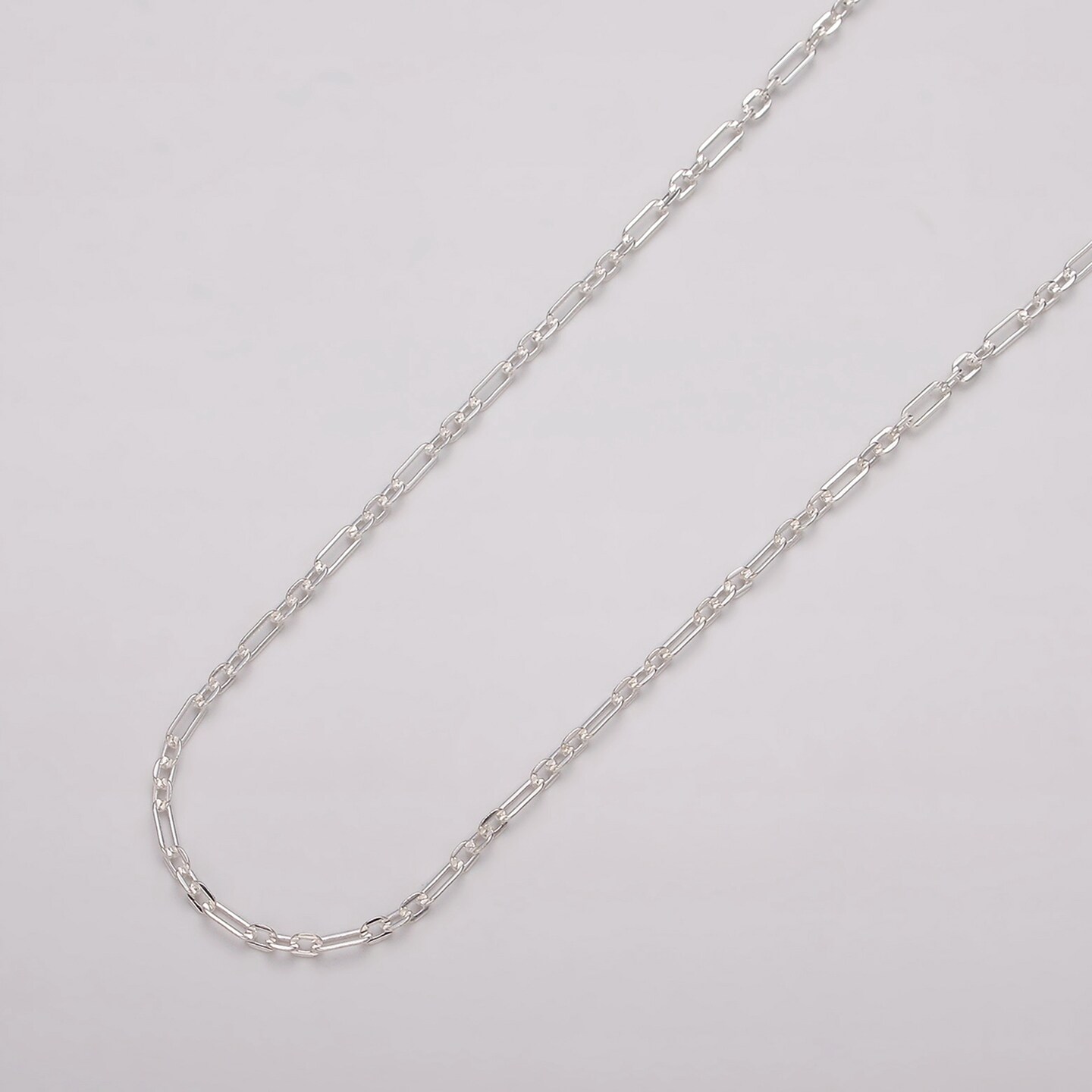 Dainty S925 Sterling Silver Figaro Chain Unfinished Chain by Yard ROLL 1482 MakerPlace by Michaels