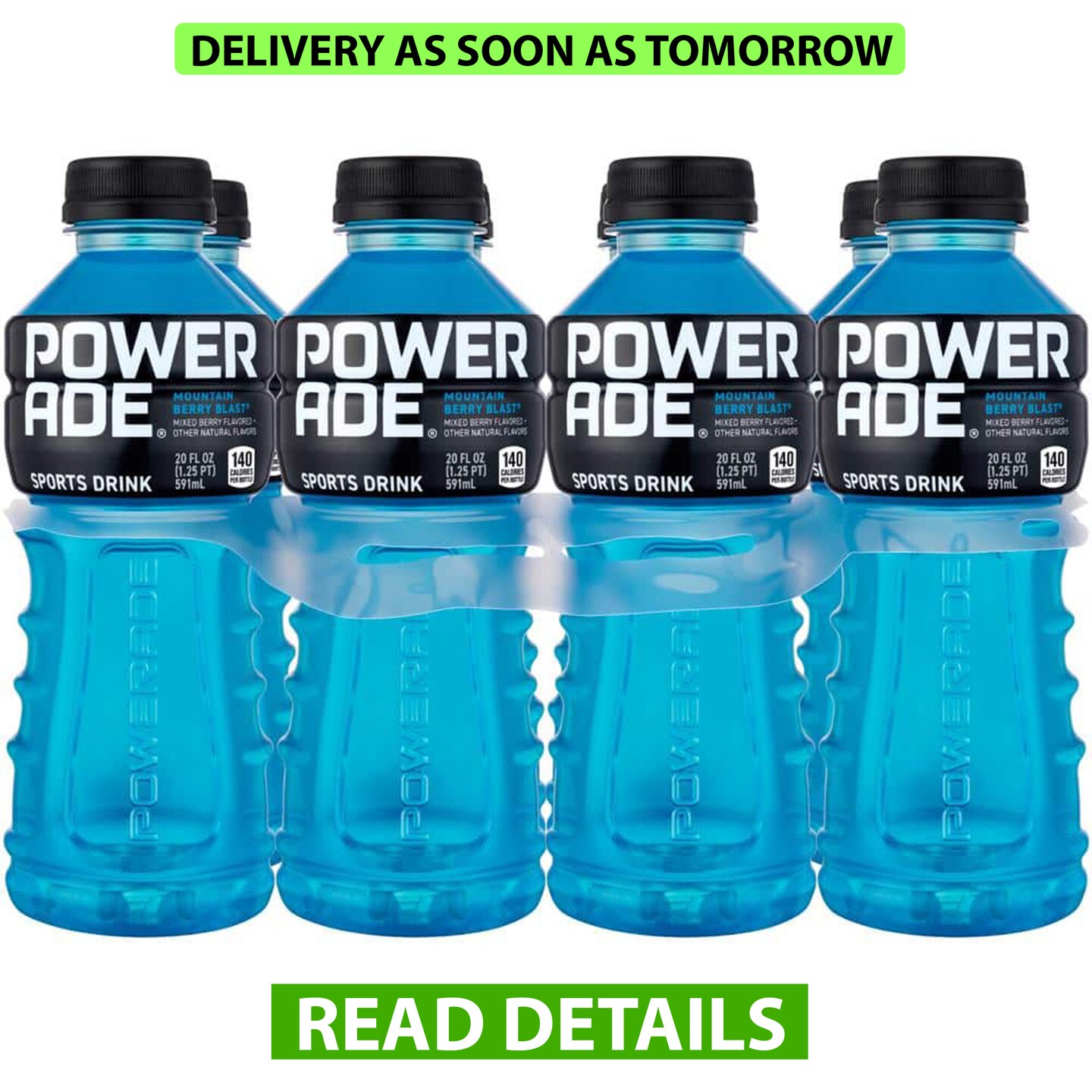 Powerade POWERADE Grape Bottles, 20 fl. oz., 8 Pack 049000047134 - The Home  Depot