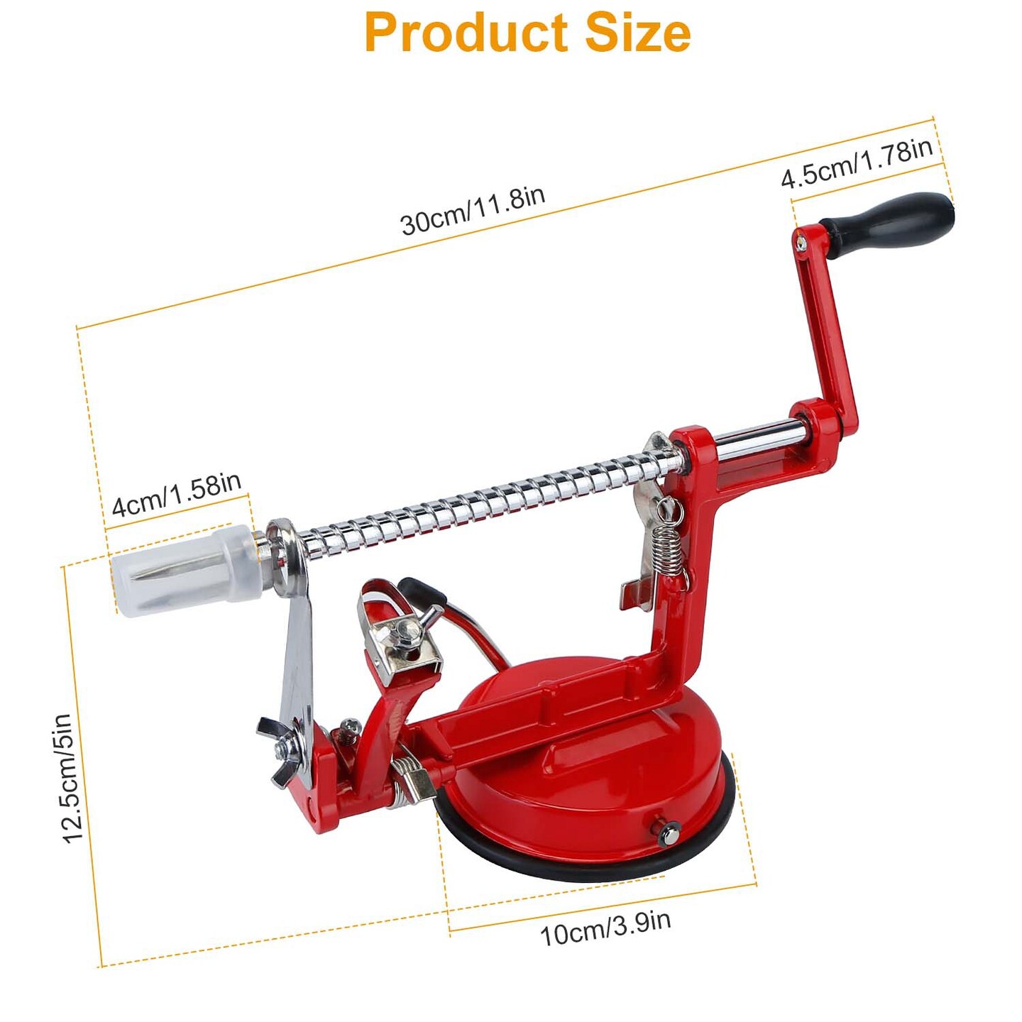 Eggracks By Global Phoenix 3In 1 Apple Peeler Manual Rotation Potato Fruit Core Slicer